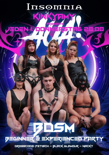 AUA! BDSM Party for Beginners and Experienced Players @ INSOMNIA Nightclub Berlin - Sexpositive, Erotic, Fetish, Burlesque, Swinger, BDSM - Party